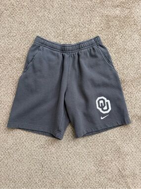 OU Football Team Issued Nike Men's Charcoal Gray Athletic Shorts Size Large